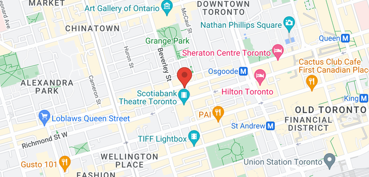 map of 307 QUEEN ST W